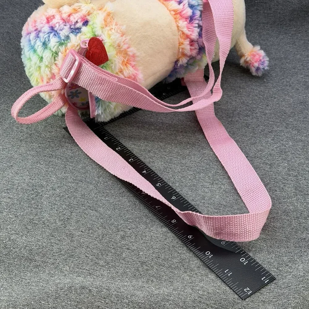 Ty Gear Beanie Boos Rainbow the Poodle Dog Plush Kids Small Backpack 10